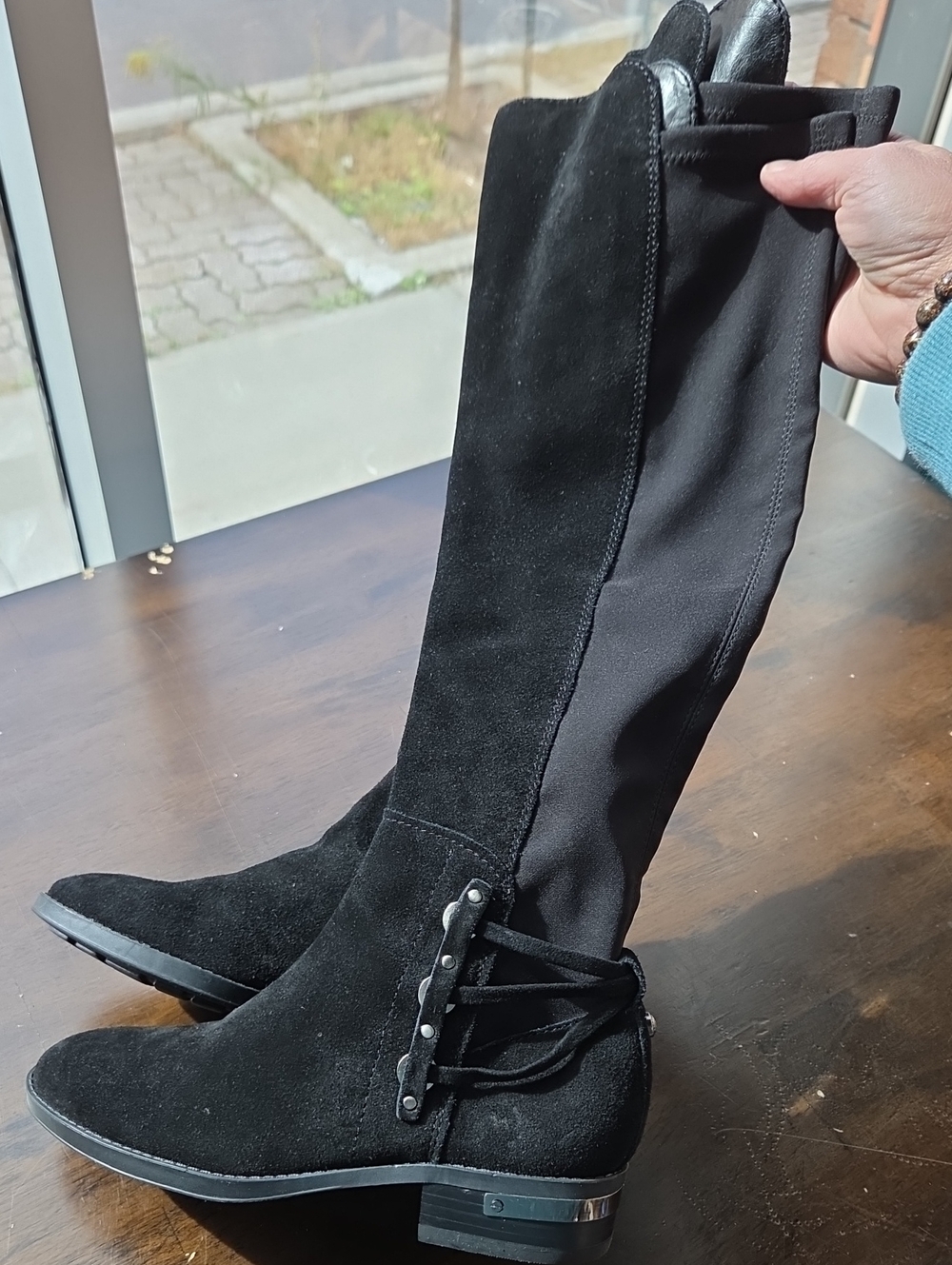Vince Camuto Size 5.5 Women's Black Knee-High Suede Boots NEW
